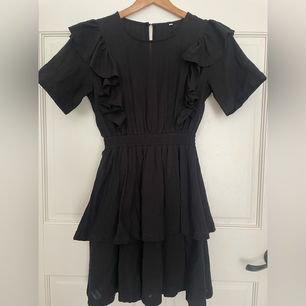 black elegant mini dress